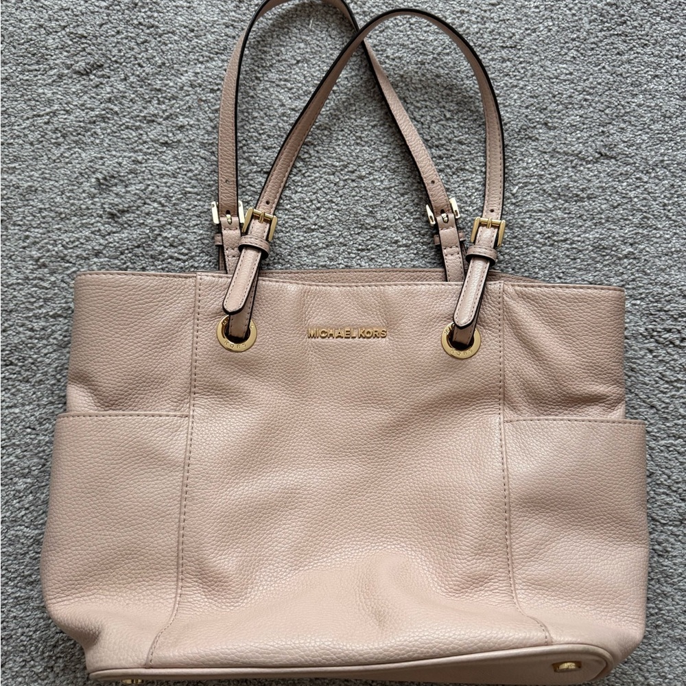 Michael Kors Light Pink Leather Tote Bag